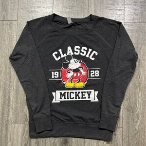 Classic Mickey Mouse Charcoal Crewneck Sweater